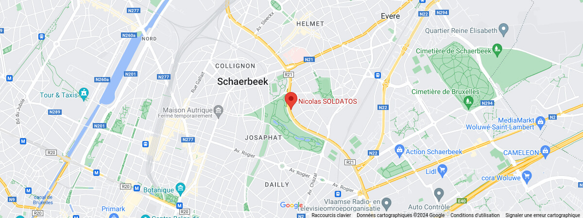 Map Avocat Soldatos Bruxelles